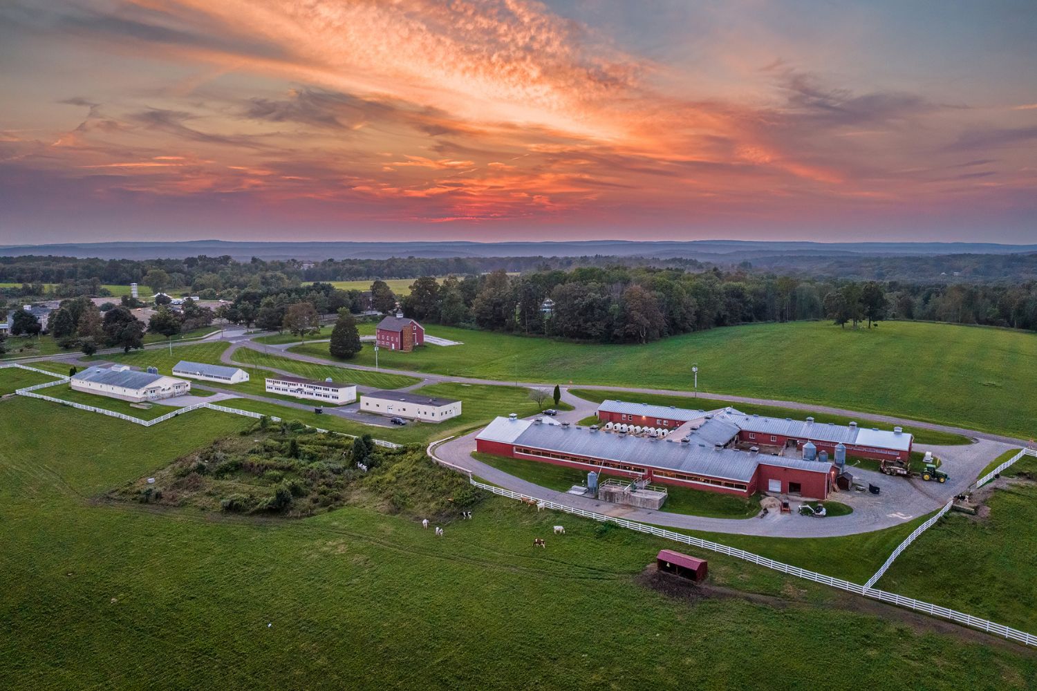 An aerial view of UConn's Poultry Unit at the Storrs Campus. 